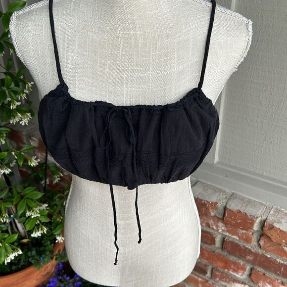 NWT FREE PEOPLE THE PRETTIEST EYELET EMBROIDERED CROP BANDEAU TOP SIZE: M - Picture 3 of 10
